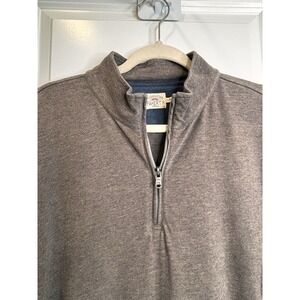 Faherty Sweater Mens XL Brown Beige Suffolk Pullover 1/4 Zip Soft Modal Heather